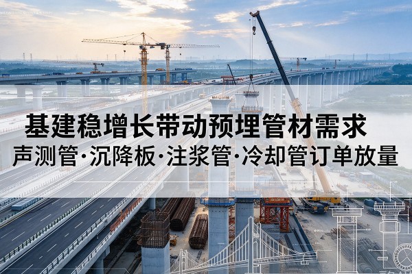 奎文基建稳增长带动预埋监测管材需求,声测管、沉降板、注浆管订单持续放量